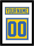 Sweden Men's Hockey Nameplate & Number (Back) - 2006 Olympics Home Gold - Double Mat 1