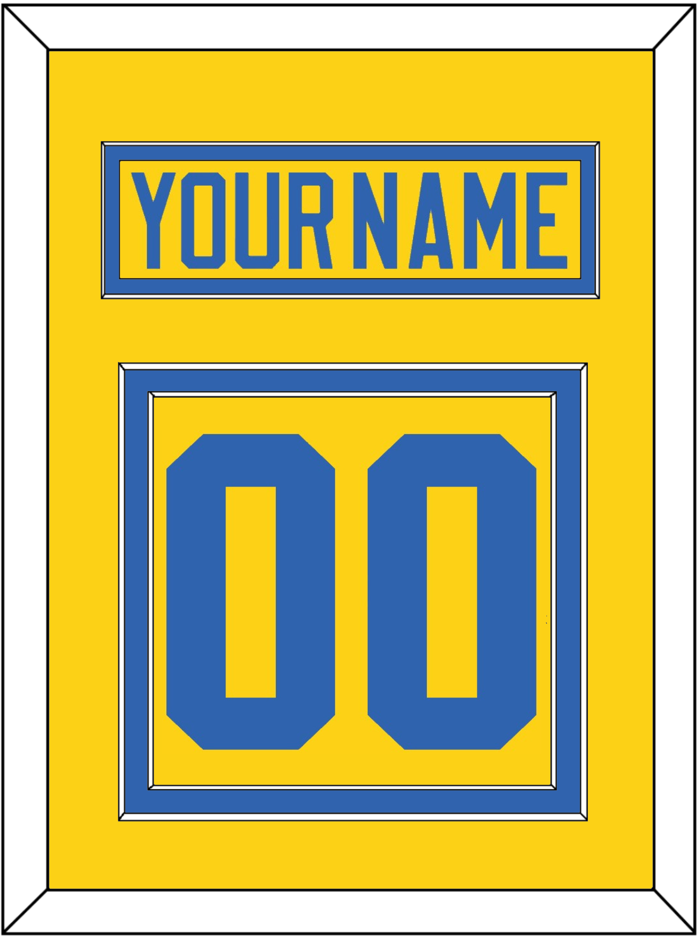 Sweden Men's Hockey Nameplate & Number (Back) - 2006 Olympics Home Gold - Signature Tier 2