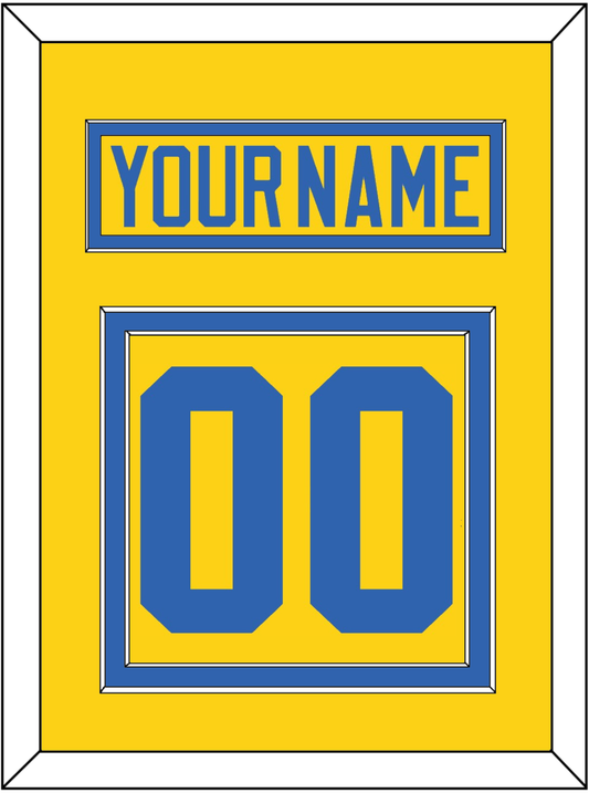 Sweden Men's Hockey Nameplate & Number (Back) - 2006 Olympics Home Gold - Signature Tier 2