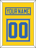 Sweden Men's Hockey Nameplate & Number (Back) - 2006 Olympics Home Gold - Double Mat 2