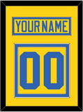 Sweden Men's Hockey Nameplate & Number (Back) - 2006 Olympics Home Gold - Double Mat 2