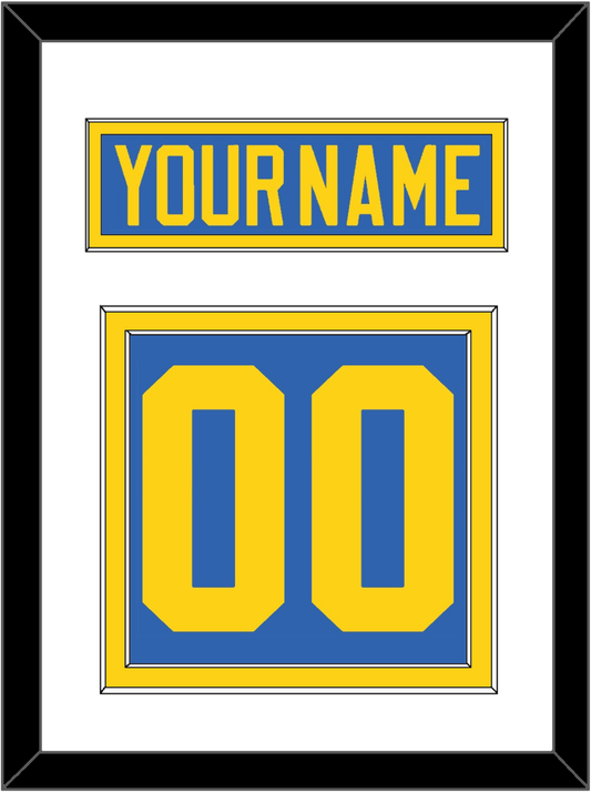 Sweden Men's Hockey Nameplate & Number (Back) - 2006 Olympics Road Blue - Signature Tier 1