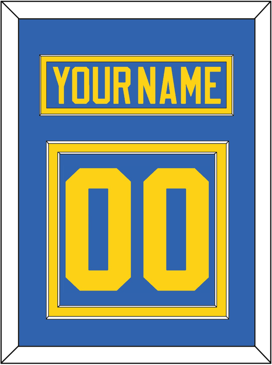 Sweden Men's Hockey Nameplate & Number (Back) - 2006 Olympics Road Blue - Signature Tier 2
