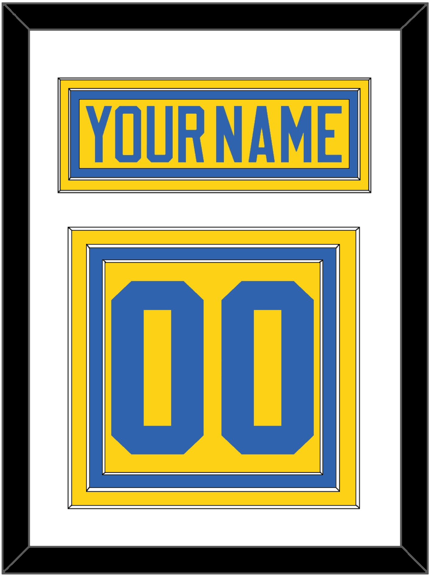 Sweden Men's Hockey Nameplate & Number (Back) - 2006 Olympics Home Gold - Premier Tier 1
