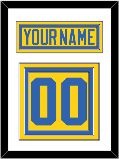 Sweden Men's Hockey Nameplate & Number (Back) - 2006 Olympics Home Gold - Premier Tier 1