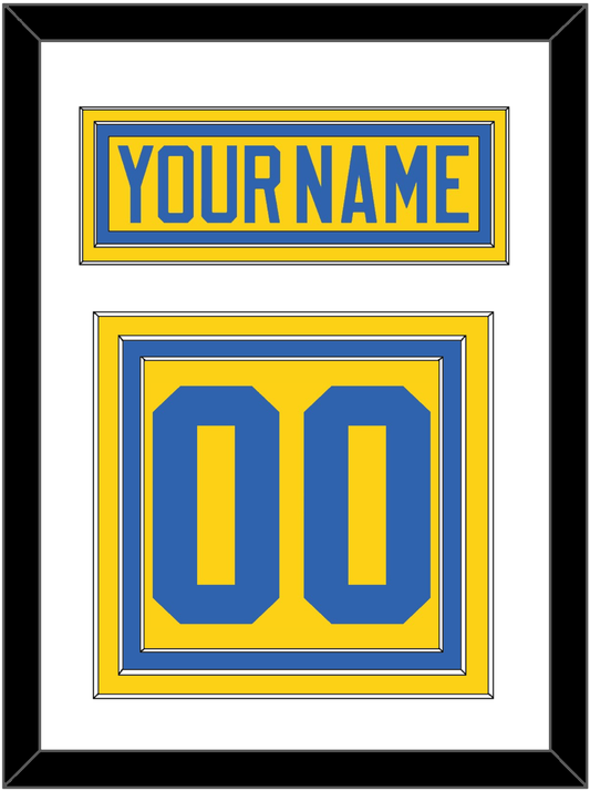 Sweden Men's Hockey Nameplate & Number (Back) - 2006 Olympics Home Gold - Premier Tier 1