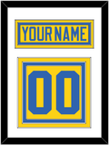Sweden Men's Hockey Nameplate & Number (Back) - 2006 Olympics Home Gold - Triple Mat 1