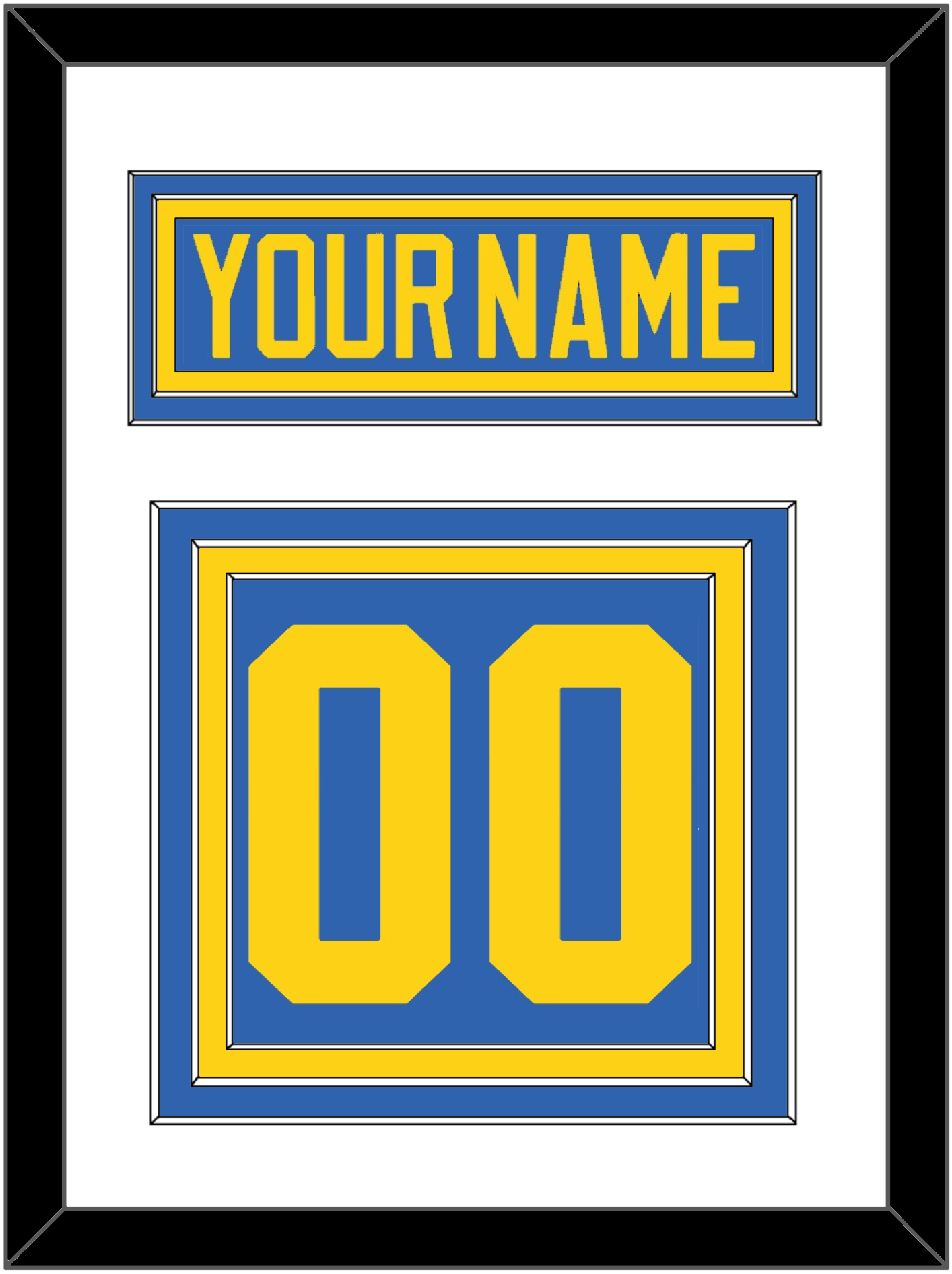 Sweden Men's Hockey Nameplate & Number (Back) - 2006 Olympics Road Blue - Premier Tier 1