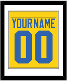 Sweden Men's Hockey Nameplate & Number (Back) Combined - 2006 Olympics Home Gold - Single Mat 1