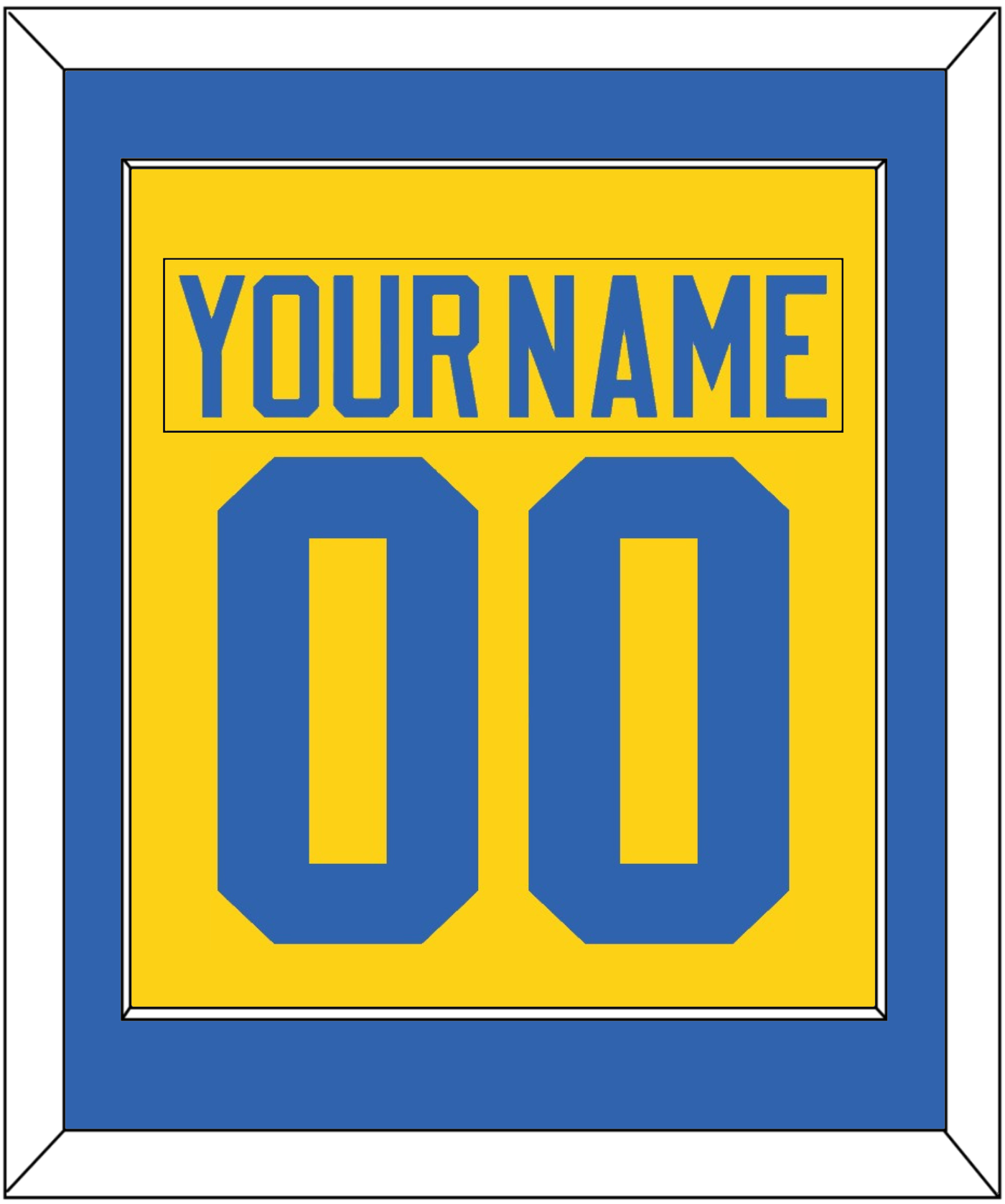 Sweden Men's Hockey Nameplate & Number (Back) Combined - 2006 Olympics Home Gold - Essential Tier 2