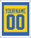 Sweden Men's Hockey Nameplate & Number (Back) Combined - 2006 Olympics Home Gold - Single Mat 2