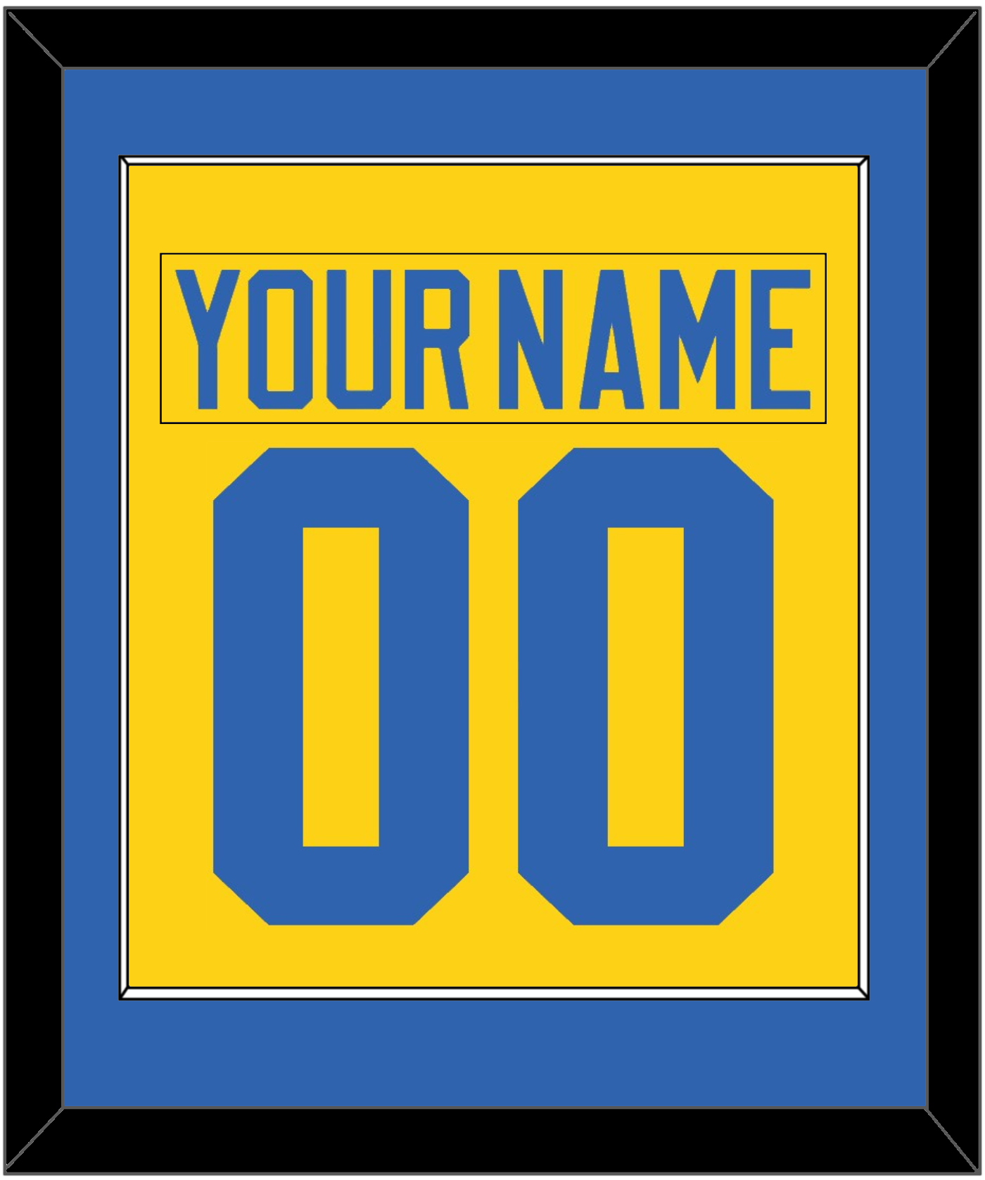 Sweden Men's Hockey Nameplate & Number (Back) Combined - 2006 Olympics Home Gold - Essential Tier 2