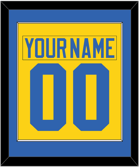 Sweden Men's Hockey Nameplate & Number (Back) Combined - 2006 Olympics Home Gold - Essential Tier 2
