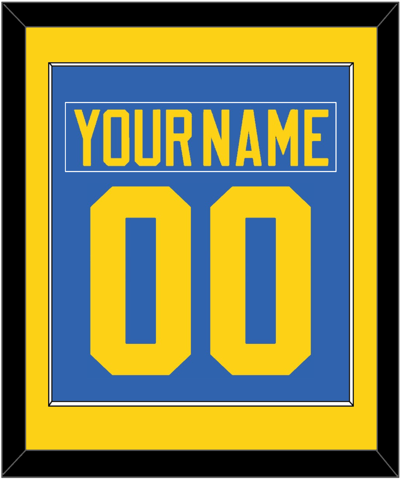Sweden Men's Hockey Nameplate & Number (Back) Combined - 2006 Olympics Road Blue - Essential Tier 2