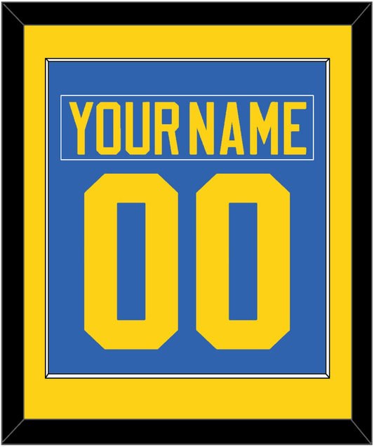 Sweden Men's Hockey Nameplate & Number (Back) Combined - 2006 Olympics Road Blue - Essential Tier 2