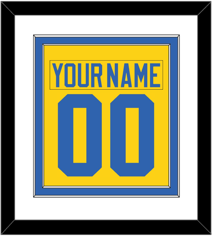 Sweden Men's Hockey Nameplate & Number (Back) Combined - 2006 Olympics Home Gold - Signature Tier 1