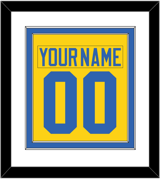 Sweden Men's Hockey Nameplate & Number (Back) Combined - 2006 Olympics Home Gold - Signature Tier 1