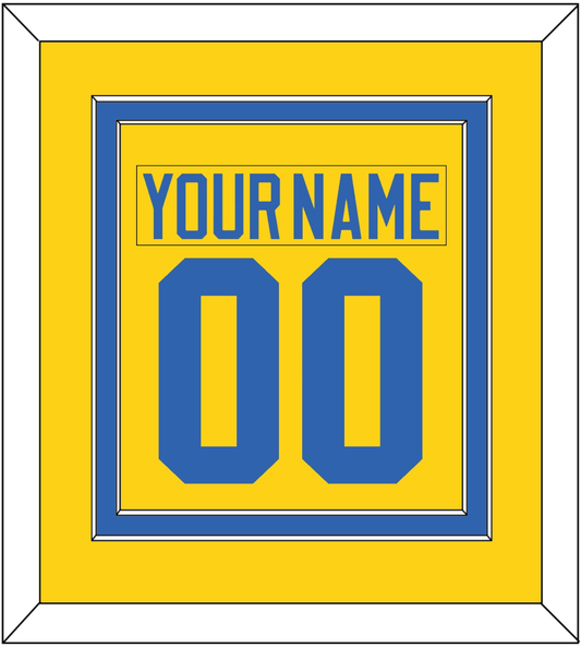 Sweden Men's Hockey Nameplate & Number (Back) Combined - 2006 Olympics Home Gold - Signature Tier 2