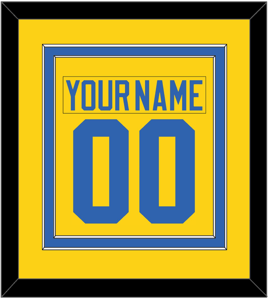 Sweden Men's Hockey Nameplate & Number (Back) Combined - 2006 Olympics Home Gold - Signature Tier 2