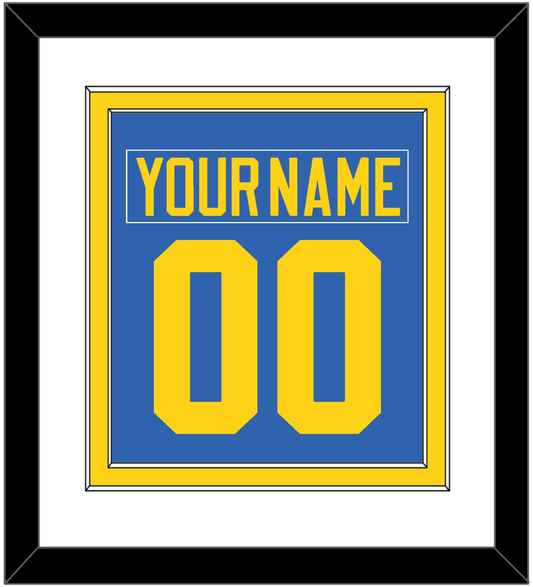 Sweden Men's Hockey Nameplate & Number (Back) Combined - 2006 Olympics Road Blue - Signature Tier 1