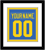 Sweden Men's Hockey Nameplate & Number (Back) Combined - 2006 Olympics Road Blue - Double Mat 1