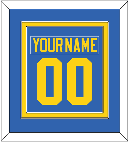Sweden Men's Hockey Nameplate & Number (Back) Combined - 2006 Olympics Road Blue - Signature Tier 2