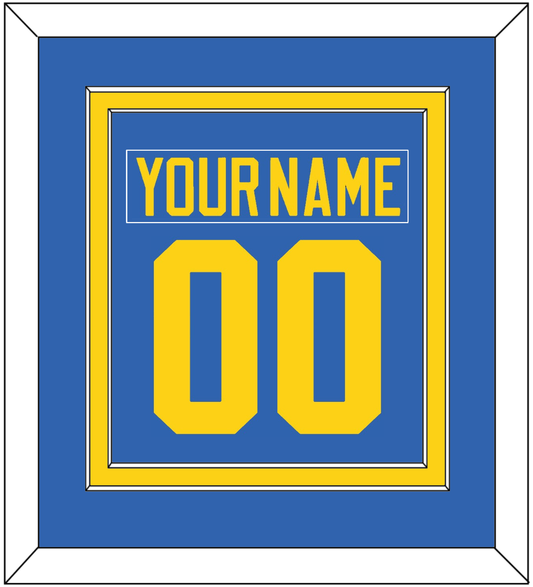 Sweden Men's Hockey Nameplate & Number (Back) Combined - 2006 Olympics Road Blue - Signature Tier 2