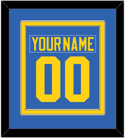 Sweden Men's Hockey Nameplate & Number (Back) Combined - 2006 Olympics Road Blue - Signature Tier 2
