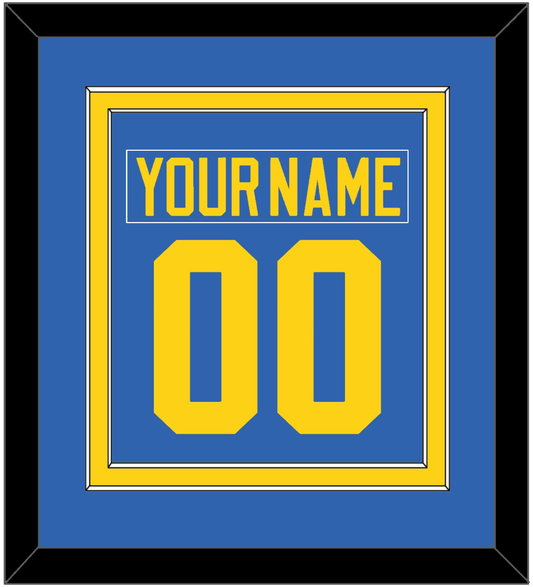 Sweden Men's Hockey Nameplate & Number (Back) Combined - 2006 Olympics Road Blue - Signature Tier 2