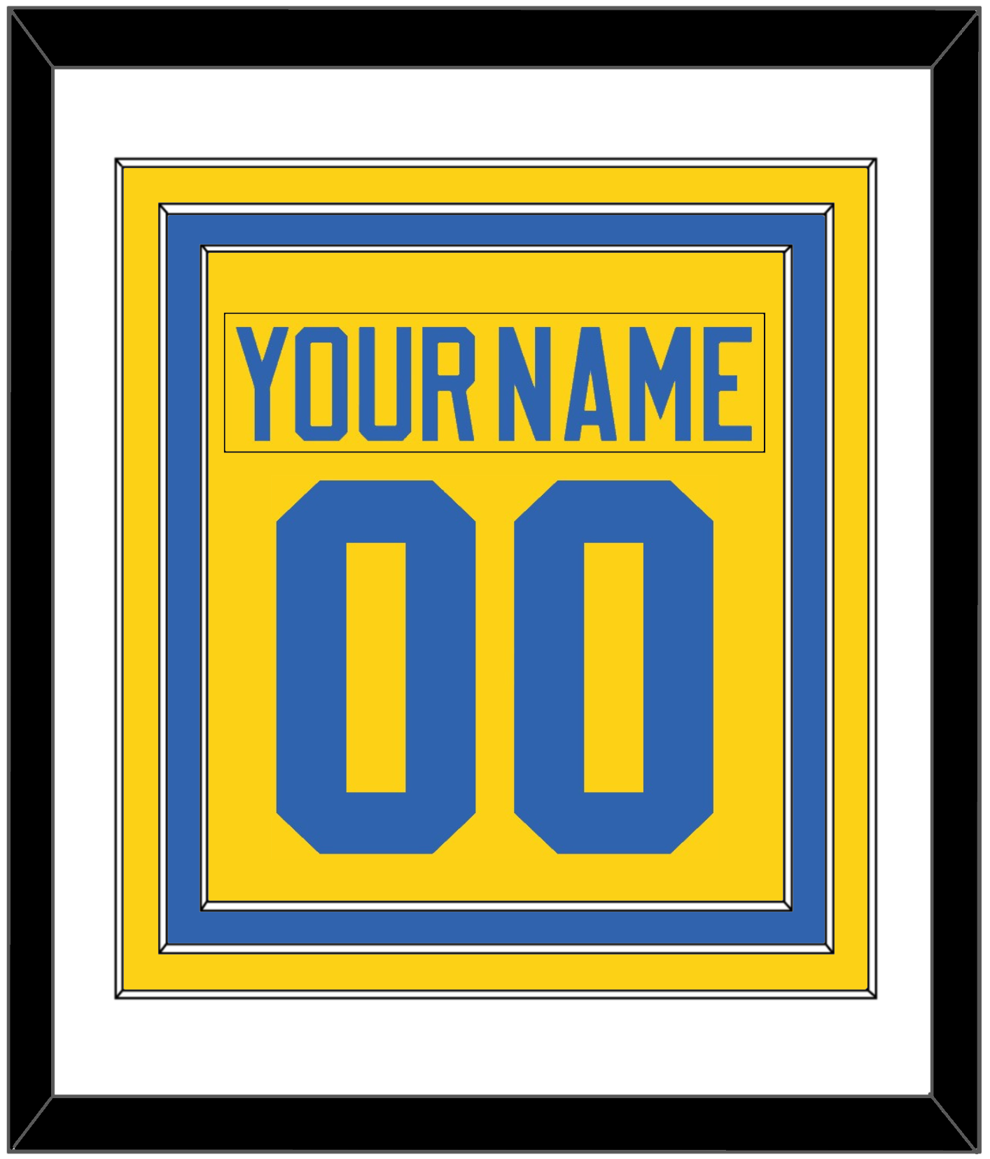 Sweden Men's Hockey Nameplate & Number (Back) Combined - 2006 Olympics Home Gold - Premier Tier 1