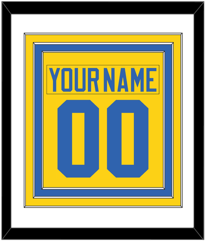 Sweden Men's Hockey Nameplate & Number (Back) Combined - 2006 Olympics Home Gold - Premier Tier 1