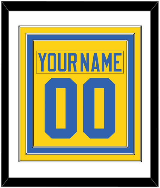 Sweden Men's Hockey Nameplate & Number (Back) Combined - 2006 Olympics Home Gold - Premier Tier 1