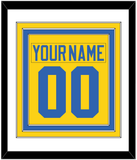 Sweden Men's Hockey Nameplate & Number (Back) Combined - 2006 Olympics Home Gold - Triple Mat 1
