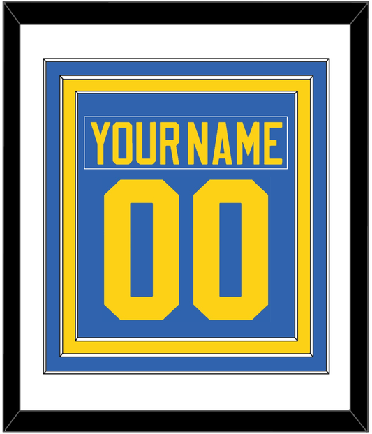 Sweden Men's Hockey Nameplate & Number (Back) Combined - 2006 Olympics Road Blue - Premier Tier 1