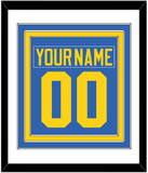 Sweden Men's Hockey Nameplate & Number (Back) Combined - 2006 Olympics Road Blue - Triple Mat 1