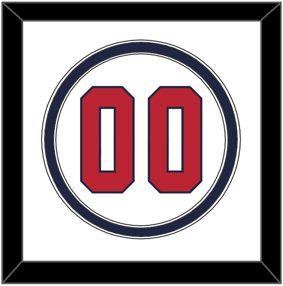 United States Baseball Number - 2020/2021 Olympics Home White - Double Mat 1