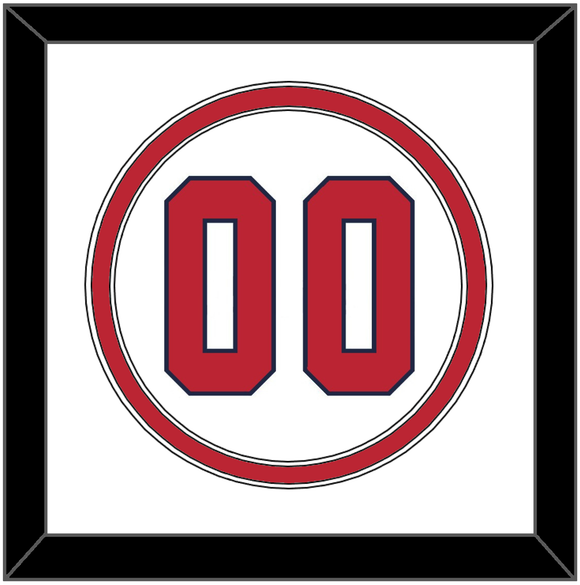 United States Baseball Number - 2020/2021 Olympics Home White - Double Mat 2