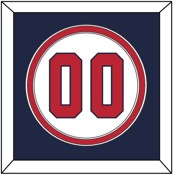 United States Baseball Number - 2020/2021 Olympics Home White - Double Mat 3