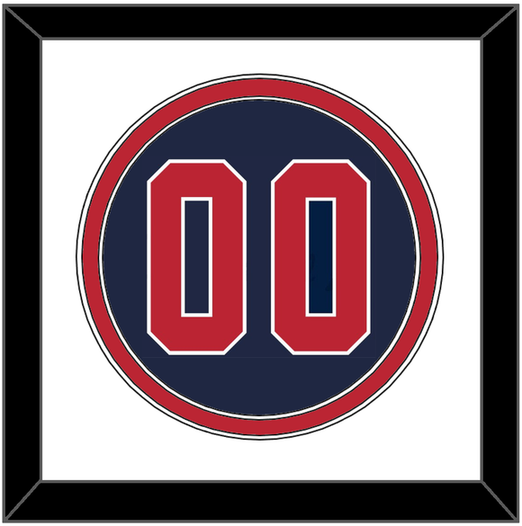 United States Baseball Number - 2020/2021 Olympics Alternate Blue - Double Mat 1