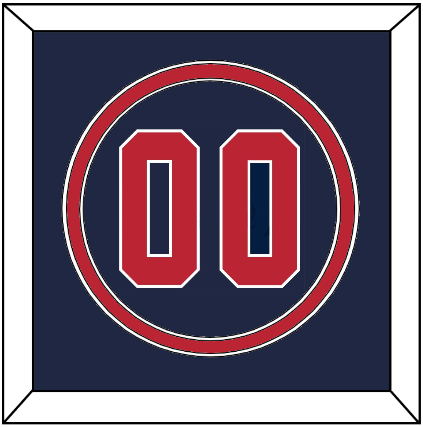 United States Baseball Number - 2020/2021 Olympics Alternate Blue - Signature Tier 2