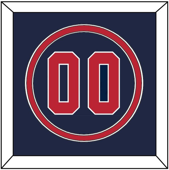 United States Baseball Number - 2020/2021 Olympics Alternate Blue - Double Mat 2