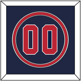 United States Baseball Number - 2020/2021 Olympics Alternate Blue - Double Mat 2