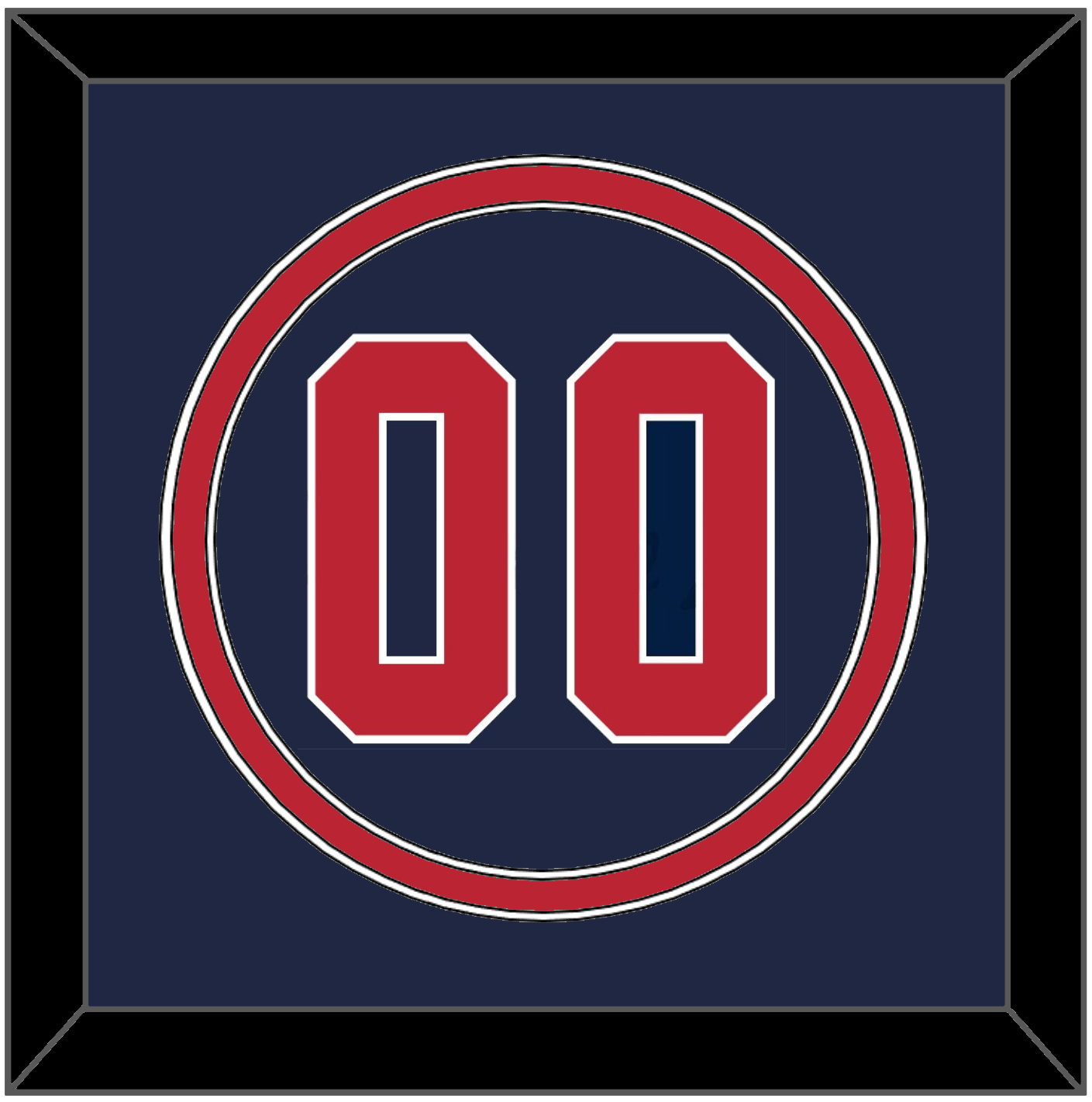 United States Baseball Number - 2020/2021 Olympics Alternate Blue - Signature Tier 2