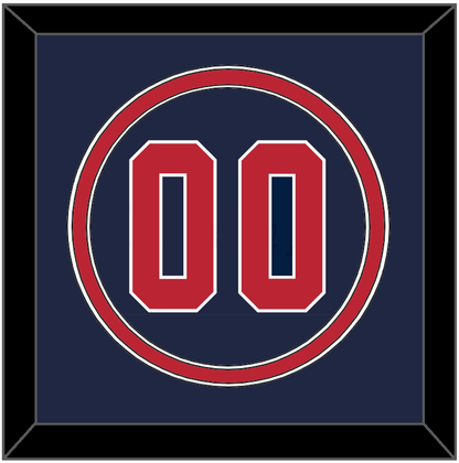 United States Baseball Number - 2020/2021 Olympics Alternate Blue - Signature Tier 2