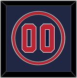 United States Baseball Number - 2020/2021 Olympics Alternate Blue - Double Mat 2