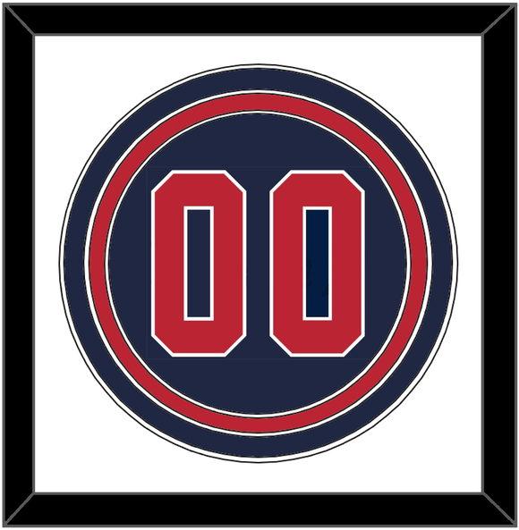 United States Baseball Number - 2020/2021 Olympics Alternate Blue - Triple Mat 1