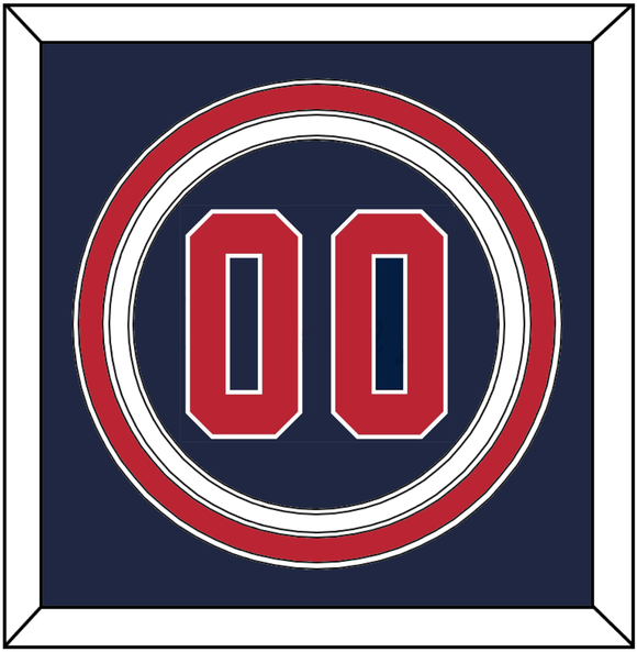 United States Baseball Number - 2020/2021 Olympics Alternate Blue - Triple Mat 2