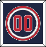 United States Baseball Number - 2020/2021 Olympics Alternate Blue - Triple Mat 2