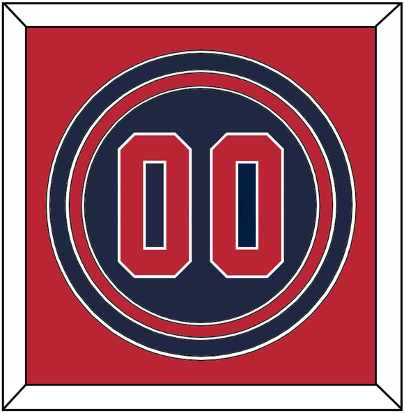 United States Baseball Number - 2020/2021 Olympics Alternate Blue - Triple Mat 3