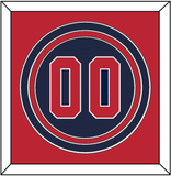 United States Baseball Number - 2020/2021 Olympics Alternate Blue - Triple Mat 3